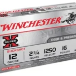 Winchester Super-X Buckshot 12 Ga, 2.75", 16 Pellets, 1 Buck Shot, 5rd Box