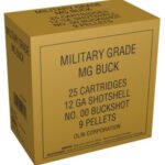 Winchester Military Grade 12 Ga, uge 2.75 Inch 1325 FPS 9 Pellets 00 Buckshot Value Pack 25 Rounds