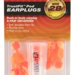 Howard Leight TrustFit Pod Earplugs, Uncorded, 28 dB, 5pk, Orange/Yellow