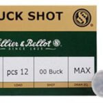 Sellier and Bellot SB Buckshot 12 Ga 2 3/4 1 1/8 oz #00 9 Pellet 25Rd/Box