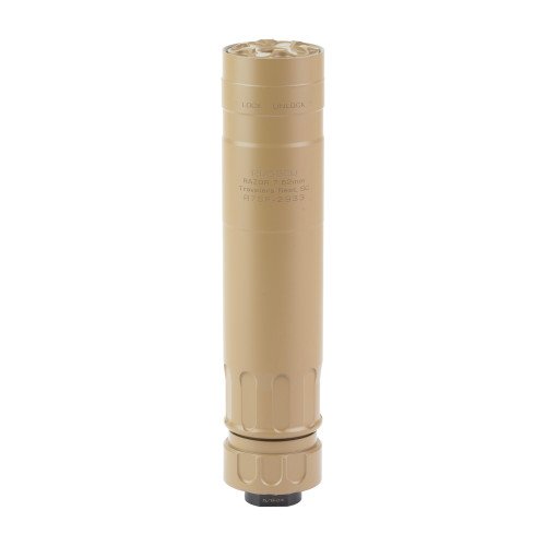 RSRRSRZRFDE762__75231.1786044098-1.jpg Rugged Suppressors Razor762 7.62MM To .300 Remington Ultra Mag, Full-Auto Rated, 1.5" Diameter, 6.4" Length, 15.3oz Weight, 17-4 PH Stainless Steel Construction, High Temp Cerakote Black - Image 1
