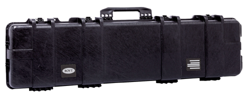 SSI103146__45884.1786112409.png Boyt Harness H-Series Single Gun Case Water Resistant Black Polypropylene with Egg Crate Foam, Dust-Proof O-Ring, Steel Hinge Pins & Carry Handle 52" L x 11.50" W x 4.50" D Interior Dimensions - Image 1