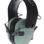 Walker's GWP-RSEM-SGN Razor Slim Electronic Muff 23 dB Over the Head Polymer Sage Green Ear Cups with Black Headband & White Logo Adult