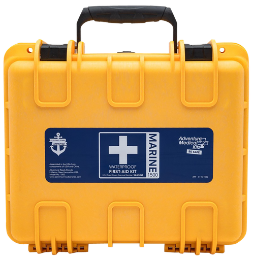 SSI152203__85024.1786126928.png Adventure Medical Kits Marine 600 Treats Injuries/Illnesses Waterproof Yellow - Image 1
