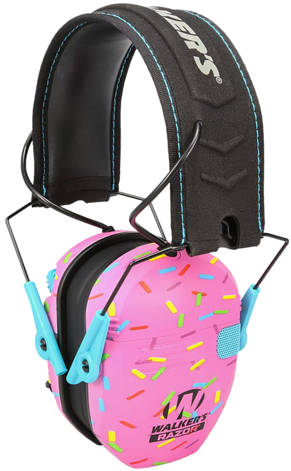 SSI174516__88899.1786568865.png Walker's Razor Slim Electronic Muff 23 dB Over the Head Pink Sprinkles - Image 1