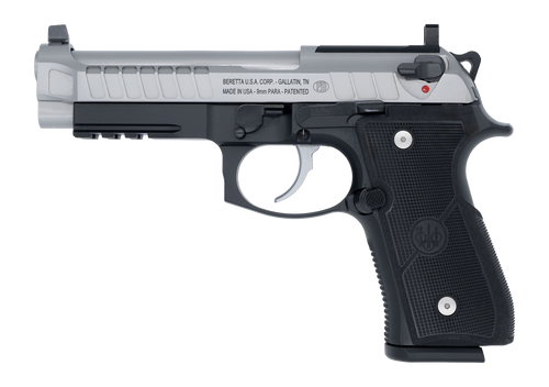 SSI191697__13353.1785775795-1.png Langdon Tactical Beretta 92 Elite 9mm, 4.7" Barrel, Inox, Optic Ready-Serrated, Black Frame, Picatinny Rail, Textured Grip, 18rd - Image 1