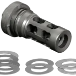 Yankee Hill QD Light Tactical Muzzle Brake made of Black Steel with 5/8"-24 tpi Threads for 30 Caliber AR-Platform