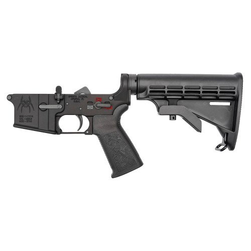spikes-ar15-spkstlc200sbscfs__22105.1777071606.jpg Spike's Tactical, Lower, Color Filled, 223 Remington/5.56 NATO, 6 Position Collapsible Stock, Mil-Spec Buffer Tube, ST-T2 Tungsten Heavy Buffer - Image 1